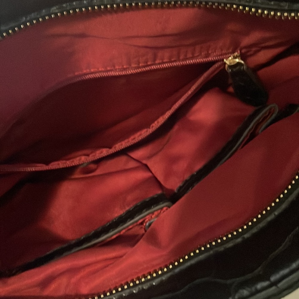 Anne Klein black leather Leo special style hand bag - Picture 5 of 5